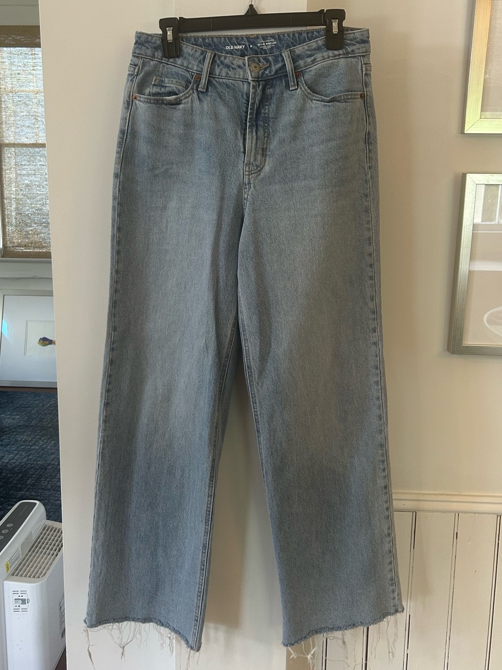 Old Navy Sky-Hi Wide Leg Jeans, Size 6